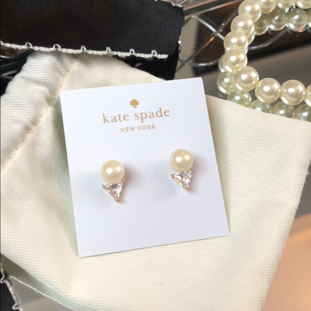 Kate Spade Triangle Pearl Studs
